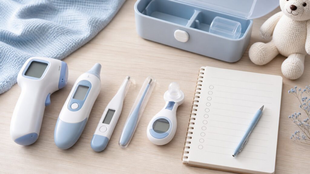Unbranded baby thermometers products arranged for a careful buying comparison
