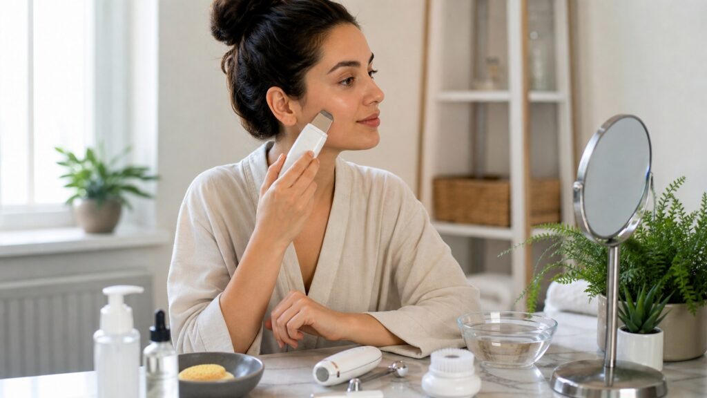 unbranded beauty devices arranged for daily use