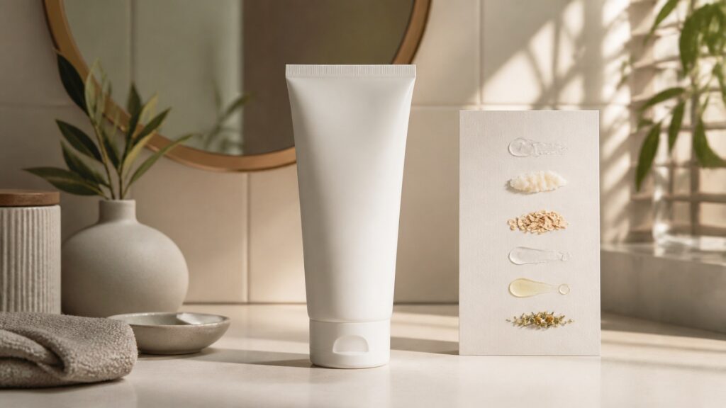 Unbranded body cream arranged for a ingredient label reviews buying guide