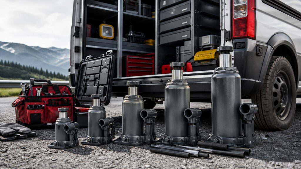 bottle jacks shopping setup for mobile mechanic kits with practical vehicle-focused details