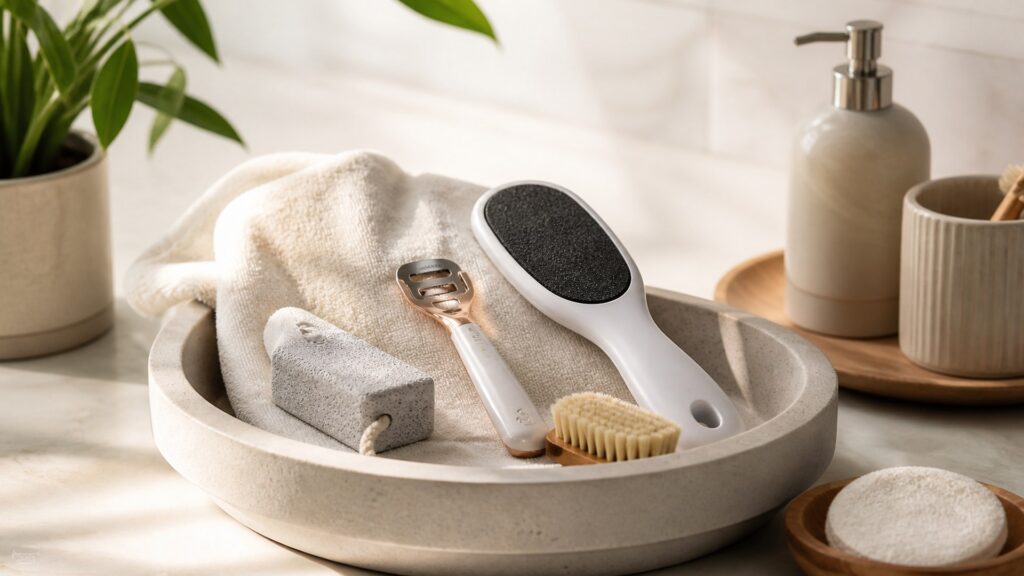 Unbranded callus removers arranged for a foot care routine building buying guide