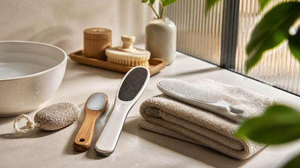 Unbranded callus removers arranged for a shower and after-bath routines buying guide