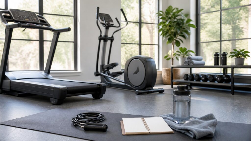 cardio equipment for weight loss arranged in a practical buyer guide scene