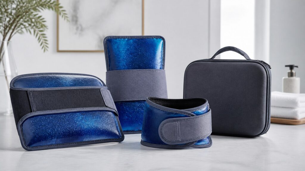Unbranded cold therapy products arranged for a careful buying comparison