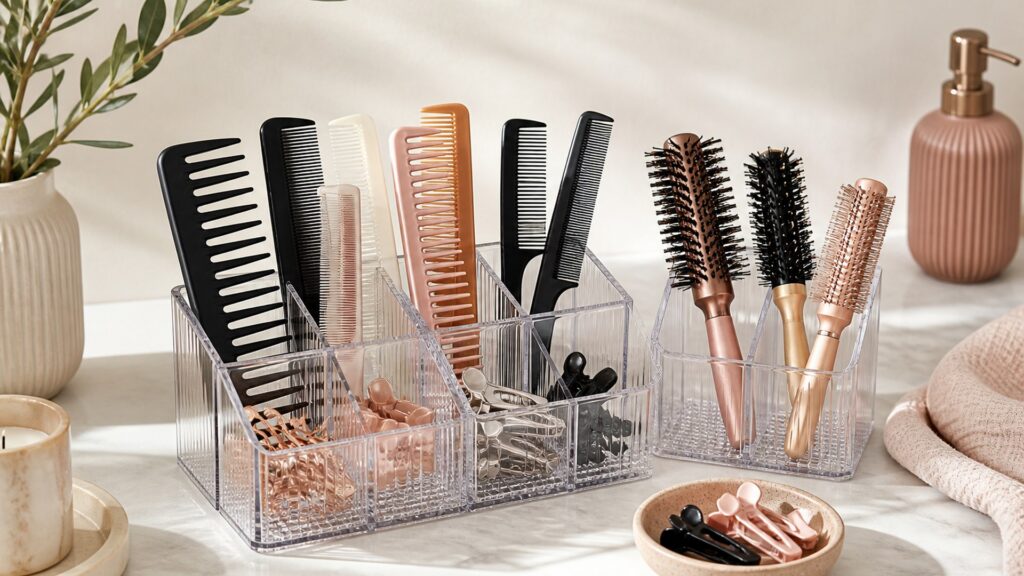 Unbranded editorial arrangement for How to Choose Combs for Tool Organization