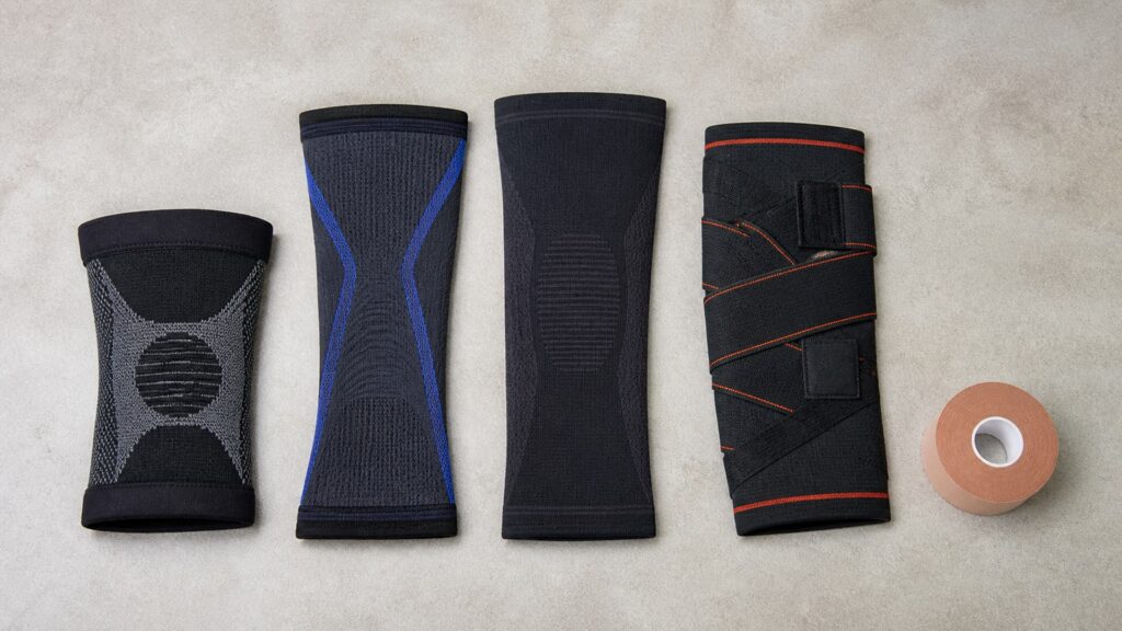 Unbranded compression knee sleeves products arranged for a careful buying comparison