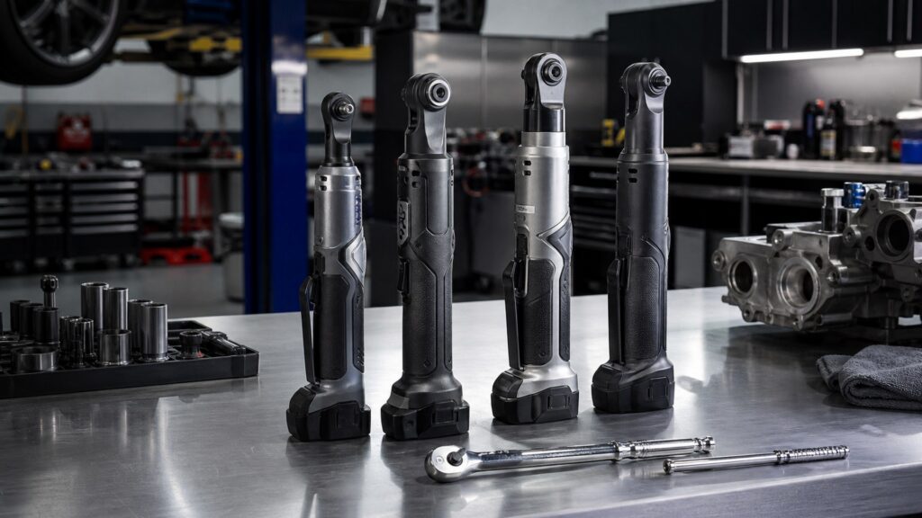 cordless ratchets shopping setup for professional shop use with practical vehicle-focused details