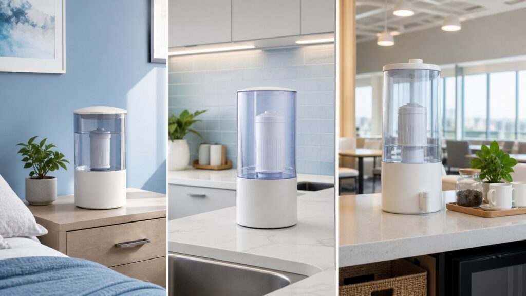Unbranded countertop water filters products arranged for a careful buying comparison