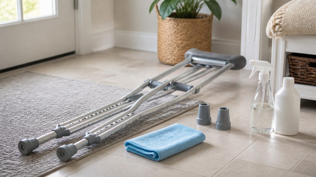 How to Choose Crutches for Durability and Cleaning Checks hero image showing the relevant mobility aid in a realistic setting