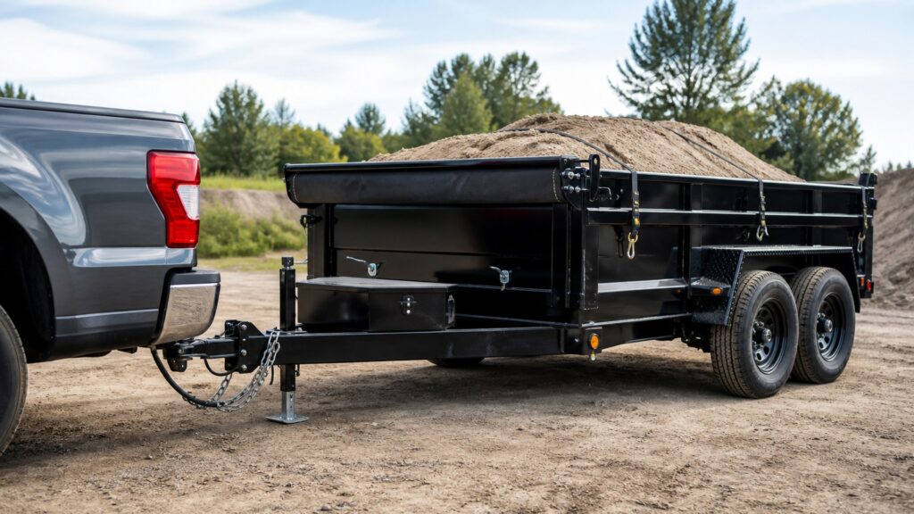 dump trailers shopping setup for hitch class and payload limits with practical vehicle-focused details