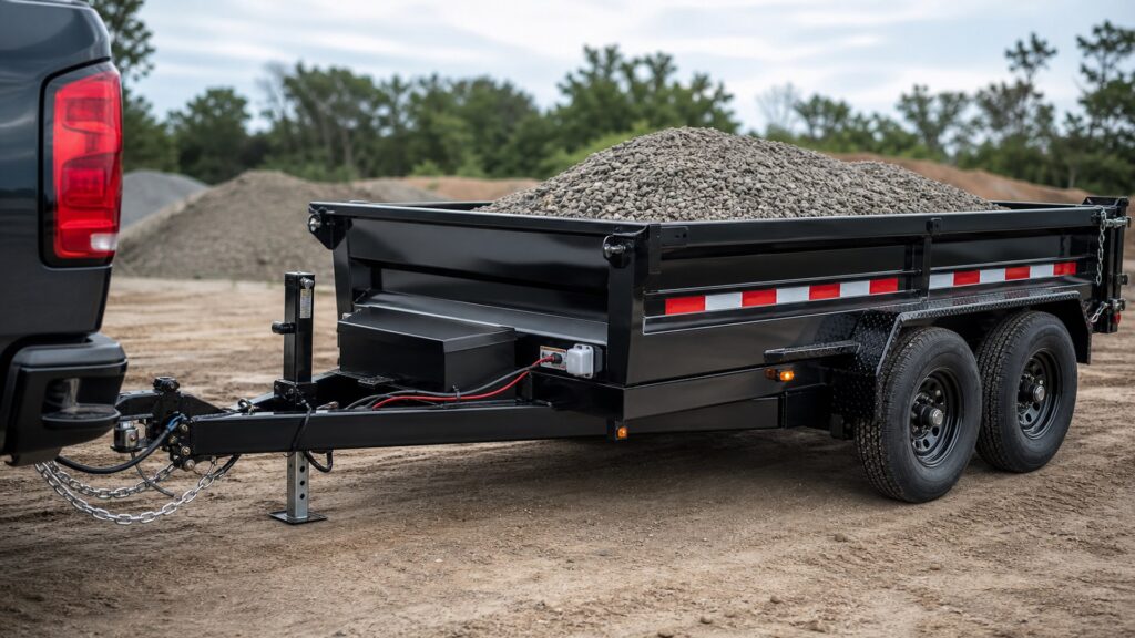 dump trailers shopping setup for trailer wiring and braking with practical vehicle-focused details