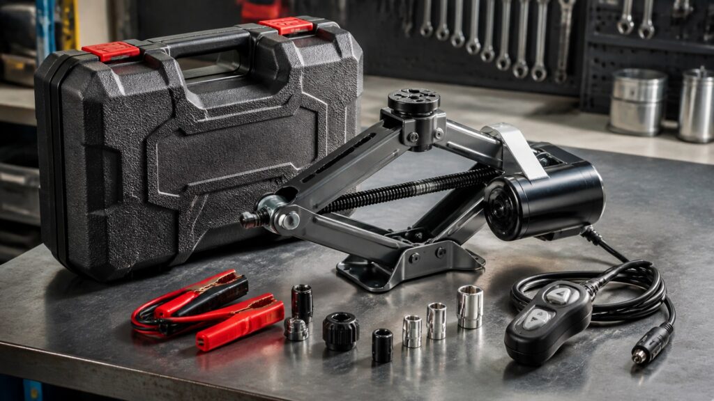 electric car jacks shopping setup for durability and warranty checks with practical vehicle-focused details