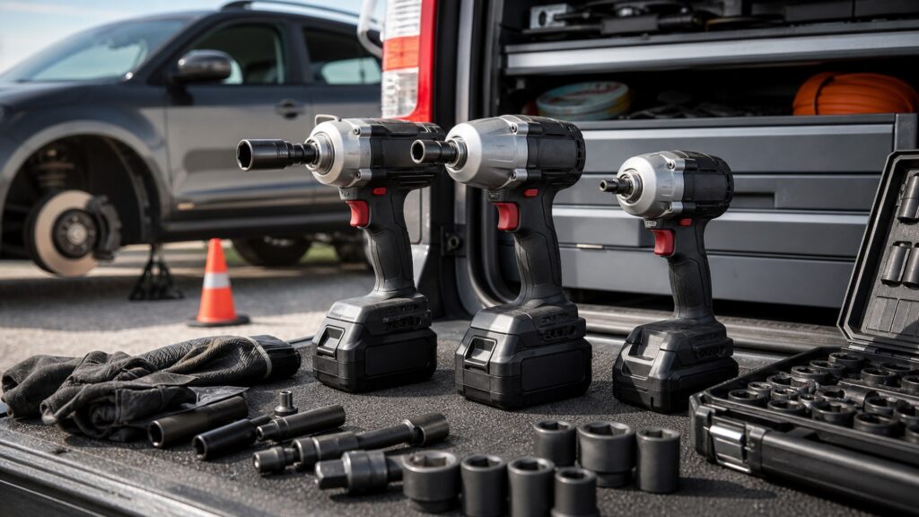 electric impact wrenches shopping setup for mobile mechanic kits with practical vehicle-focused details