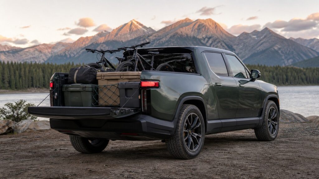 electric pickup trucks shopping setup for family and cargo needs with practical vehicle-focused details