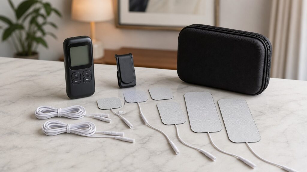 Unbranded electrical pain therapy products arranged for a careful buying comparison