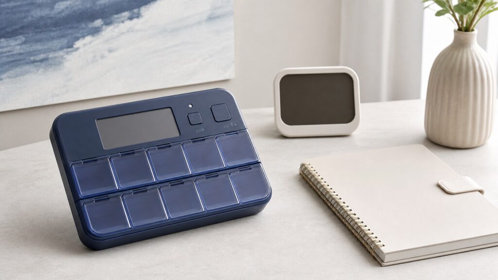 Unbranded electronic pill organizers products arranged for a careful buying comparison
