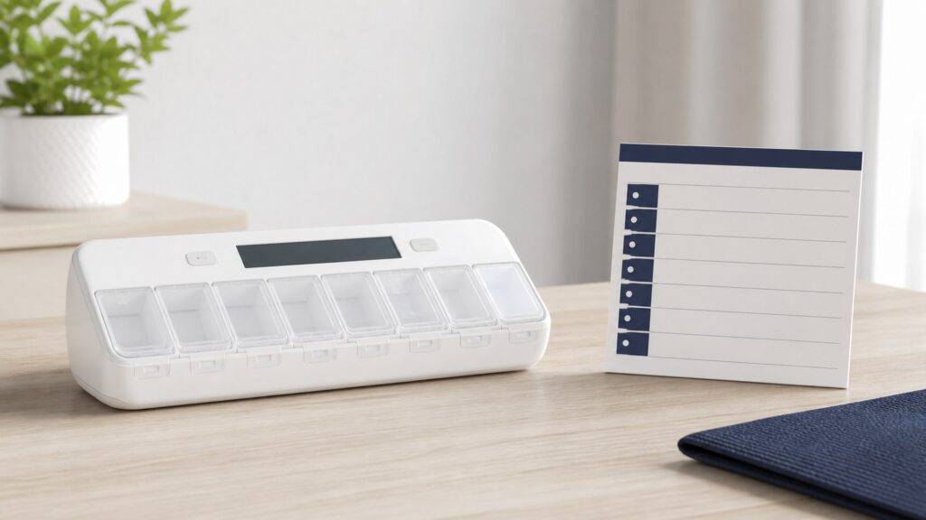 Unbranded electronic pill organizers products arranged for a careful buying comparison