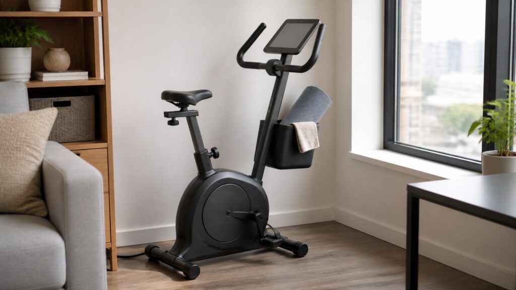 exercise bikes for small spaces arranged in a practical buyer guide scene