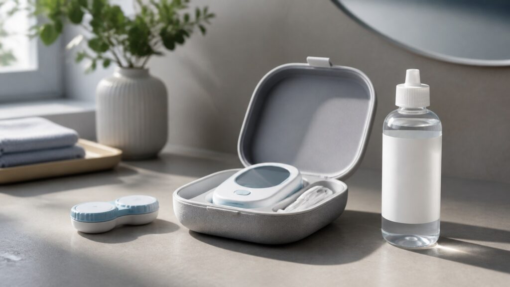 Unbranded eye care devices products arranged for a careful buying comparison