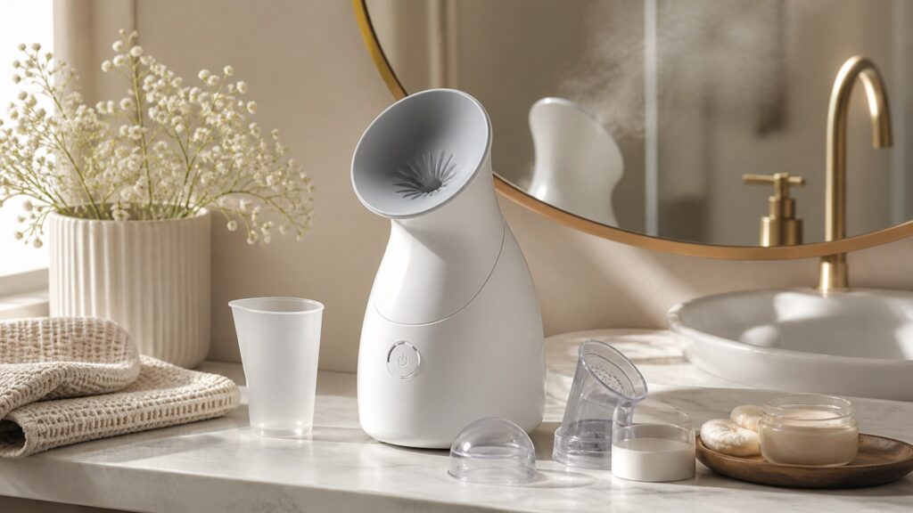 Unbranded facial steamers arranged for a facial treatment devices safety and settings buying guide