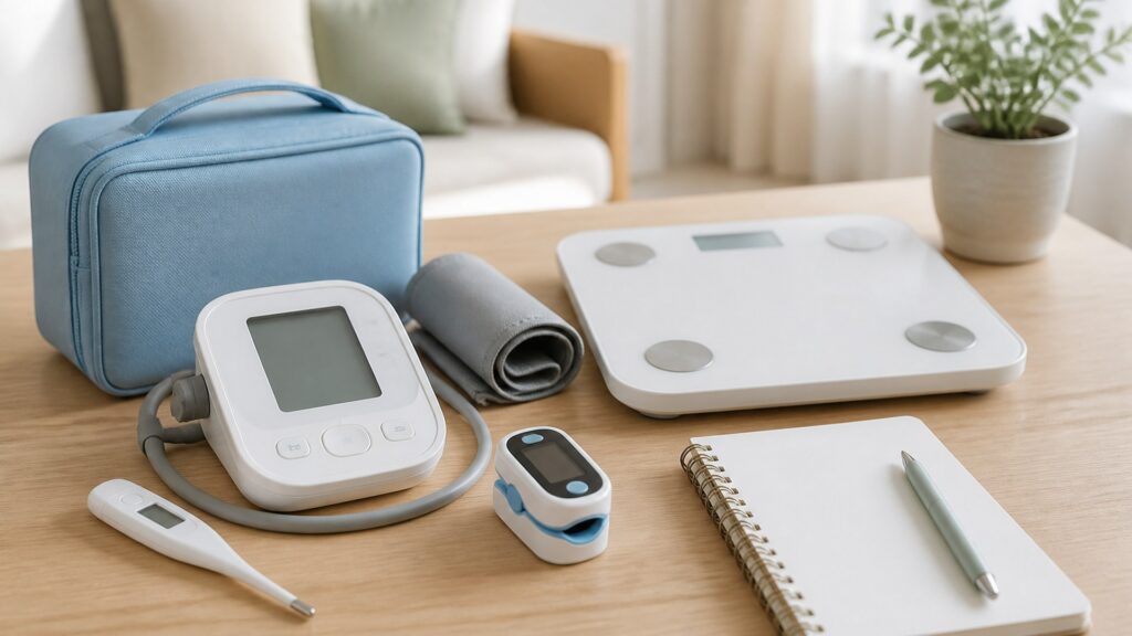 Unbranded family health products arranged for a careful buying comparison