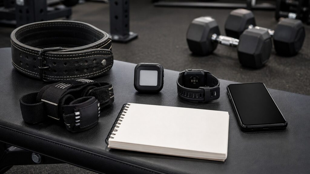 fitness technology for strength training arranged in a practical buyer guide scene