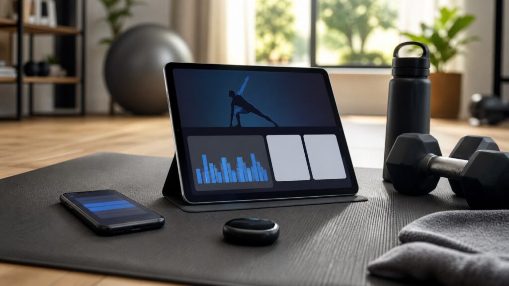 fitness training apps for connected coaching arranged in a practical buyer guide scene