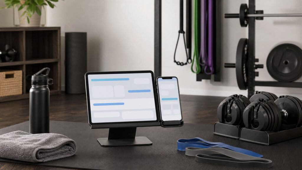 fitness training apps for home gyms arranged in a practical buyer guide scene