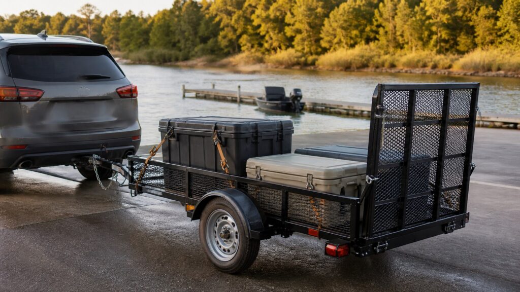 foldable utility trailers shopping setup for trailer wiring and braking with practical vehicle-focused details