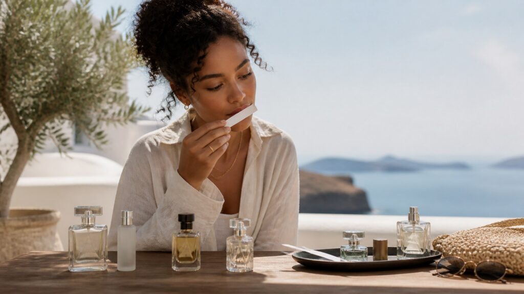 unbranded fragrances arranged for summer