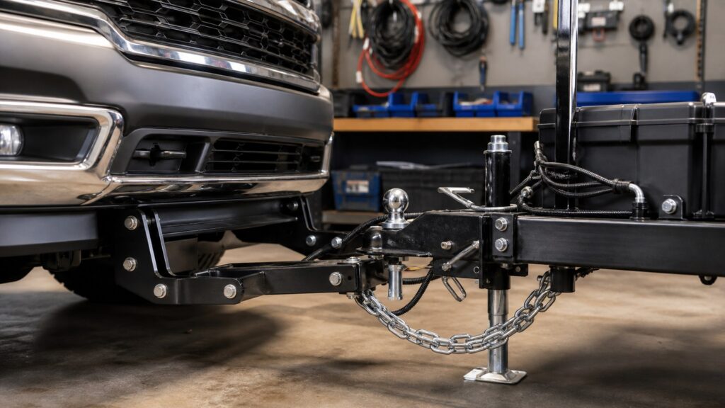 front mount hitches shopping setup for trailer wiring and braking with practical vehicle-focused details