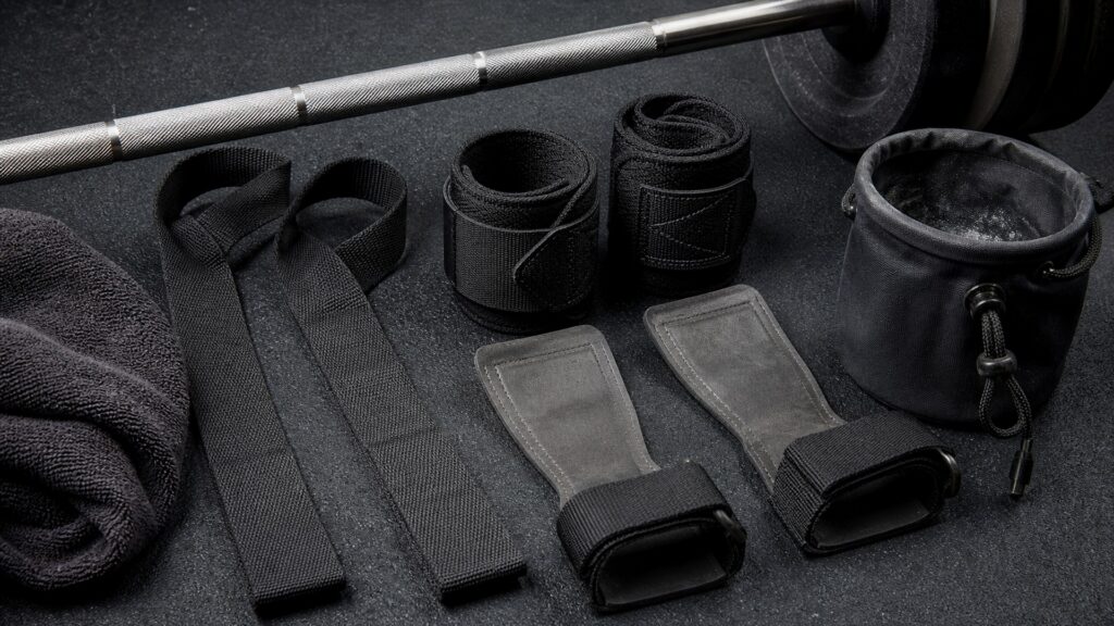 grip accessories for heavy lifting arranged in a practical buyer guide scene