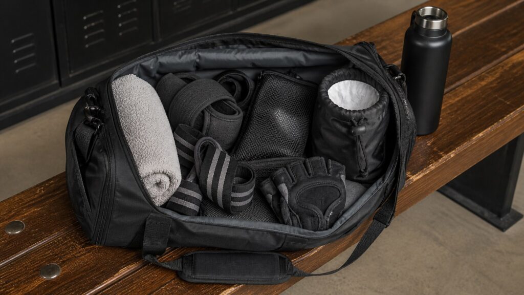 gym bags for grip support arranged in a practical buyer guide scene