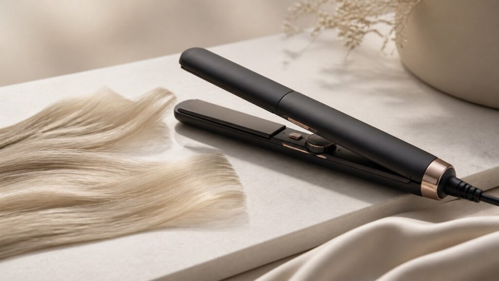 Unbranded editorial arrangement illustrating How to Choose Hair Straighteners for Fine Hair