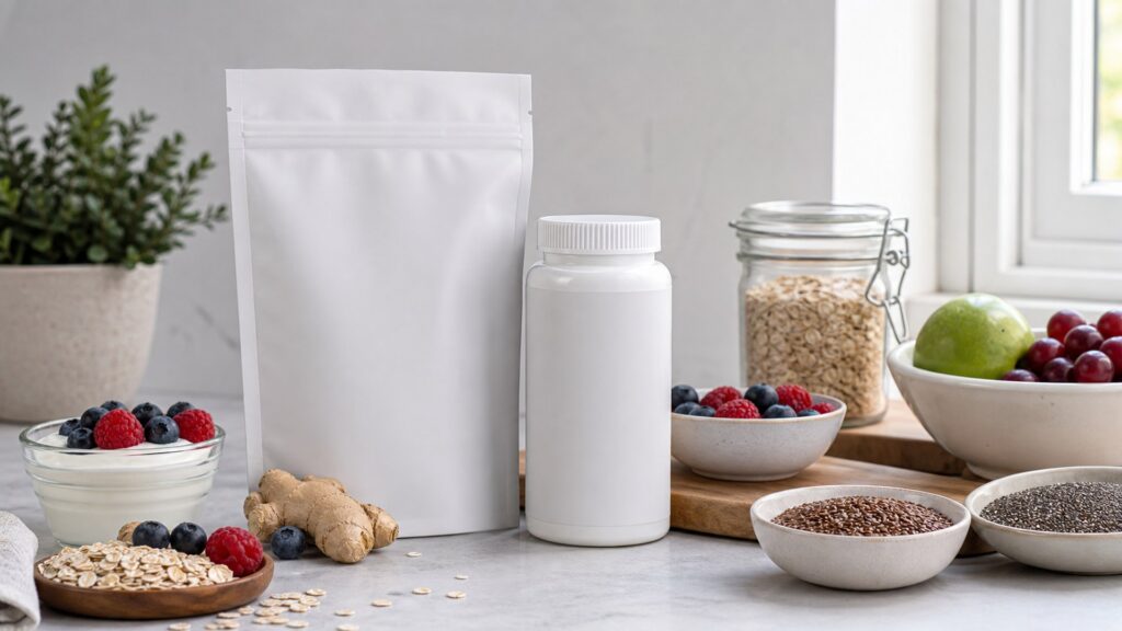Unbranded heart health supplements products arranged for a careful buying comparison