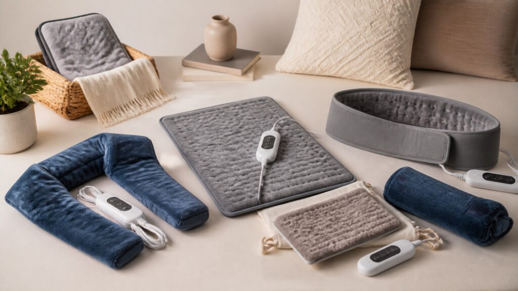 Unbranded heat therapy products arranged for a careful buying comparison