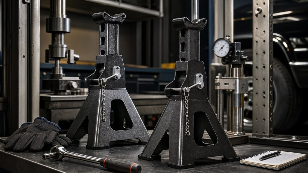 heavy duty jack stands shopping setup for durability and warranty checks with practical vehicle-focused details