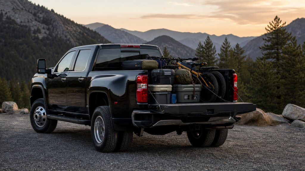 heavy duty pickup trucks shopping setup for family and cargo needs with practical vehicle-focused details