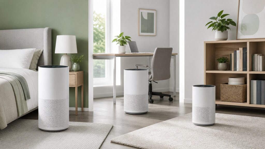 Unbranded hepa air purifiers products arranged for a careful buying comparison