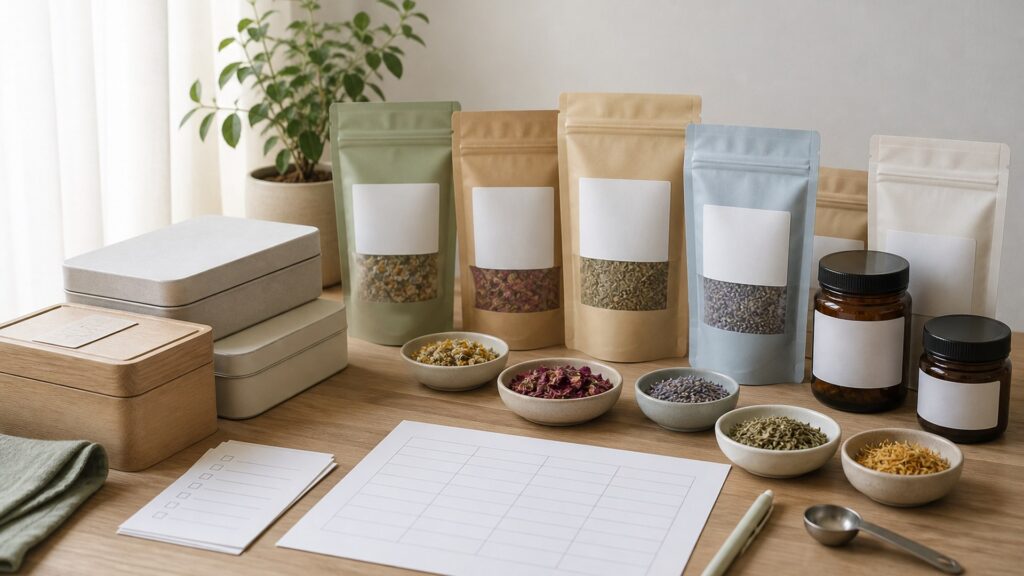 Unbranded herbal wellness products products arranged for a careful buying comparison
