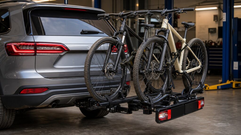 hitch mounted bike racks shopping setup for trailer wiring and braking with practical vehicle-focused details