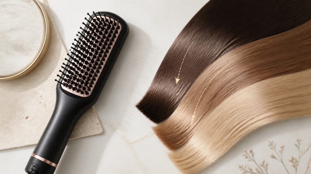 Unbranded editorial arrangement illustrating How to Choose Hot Brushes for Smooth Finishes