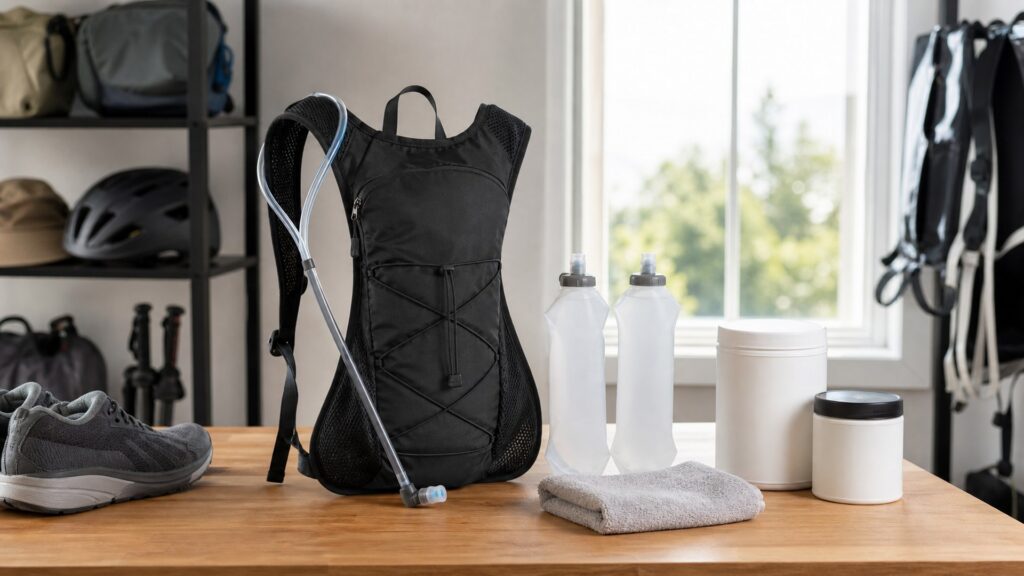hydration packs for endurance sessions arranged in a practical buyer guide scene