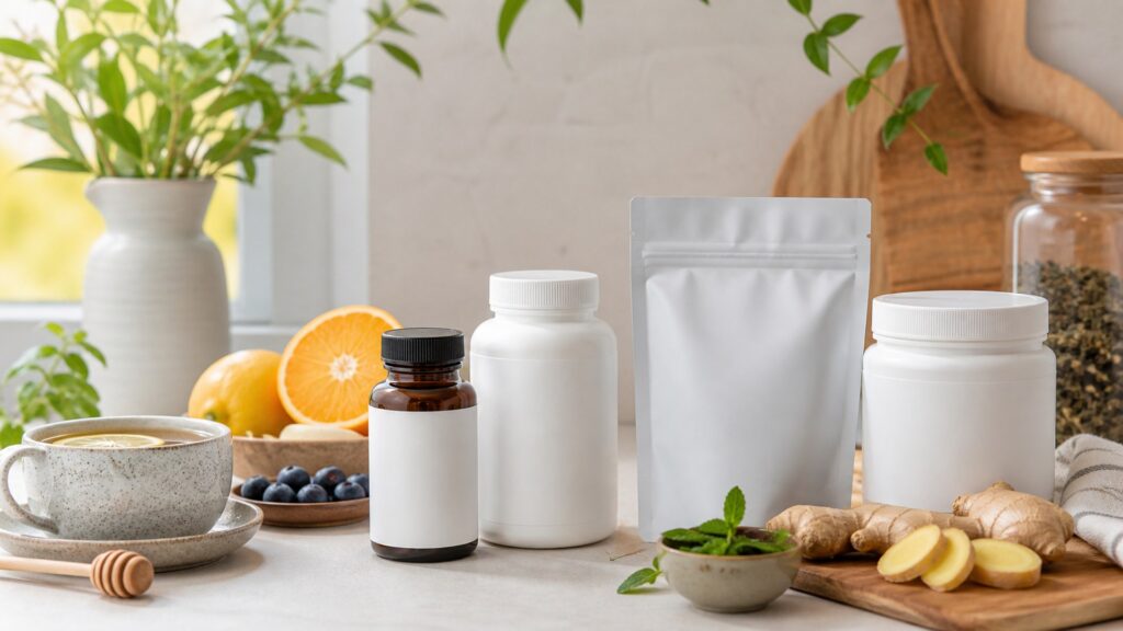 Unbranded immune support supplements products arranged for a careful buying comparison