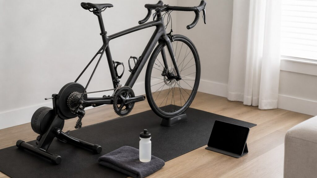 indoor bike trainers for indoor training arranged in a practical buyer guide scene