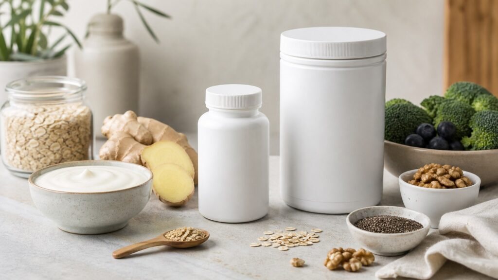 Unbranded joint & bone supplements products arranged for a careful buying comparison