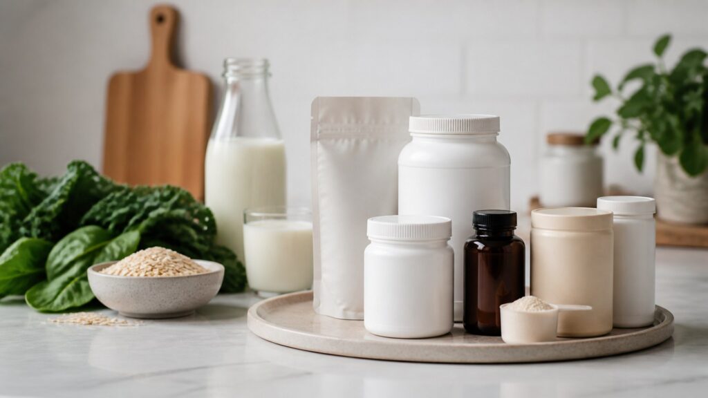 Unbranded joint & bone supplements products arranged for a careful buying comparison