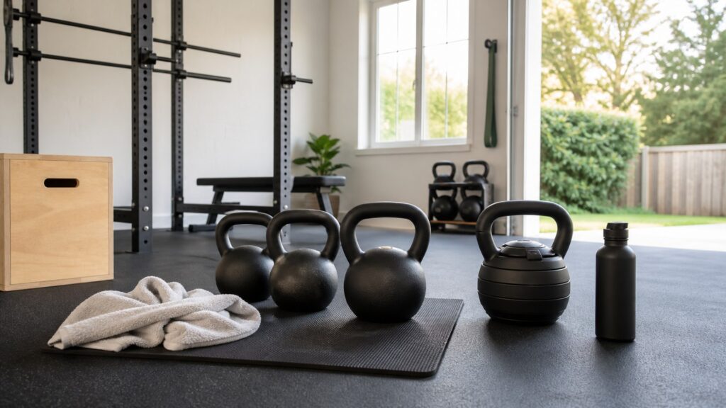 kettlebells for functional training arranged in a practical buyer guide scene