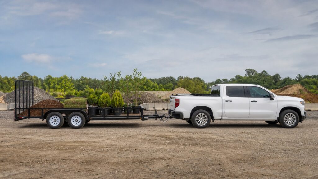 landscape utility trailers shopping setup for hitch class and payload limits with practical vehicle-focused details