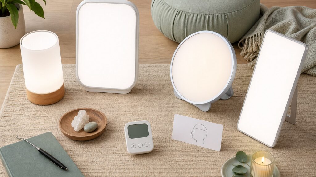 Unbranded light therapy devices products arranged for a careful buying comparison